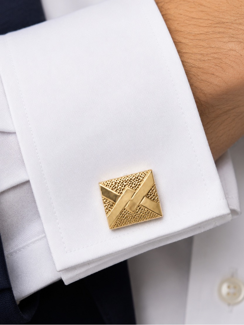 SWANK MCM Chevron cufflinks